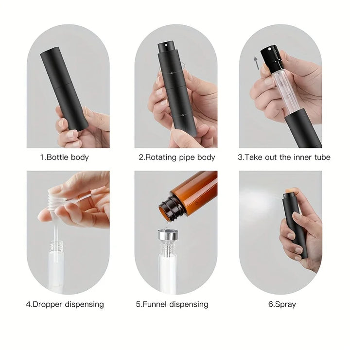 10ml Travel Perfume Sprayer, Refillable Cologne Container, Empty Dispenser Spray Bottle