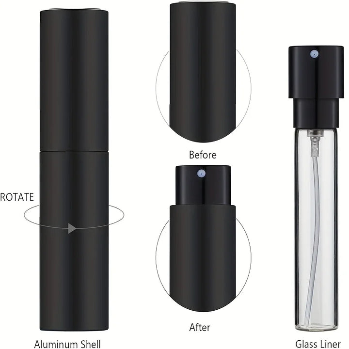 10ml Travel Perfume Sprayer, Refillable Cologne Container, Empty Dispenser Spray Bottle