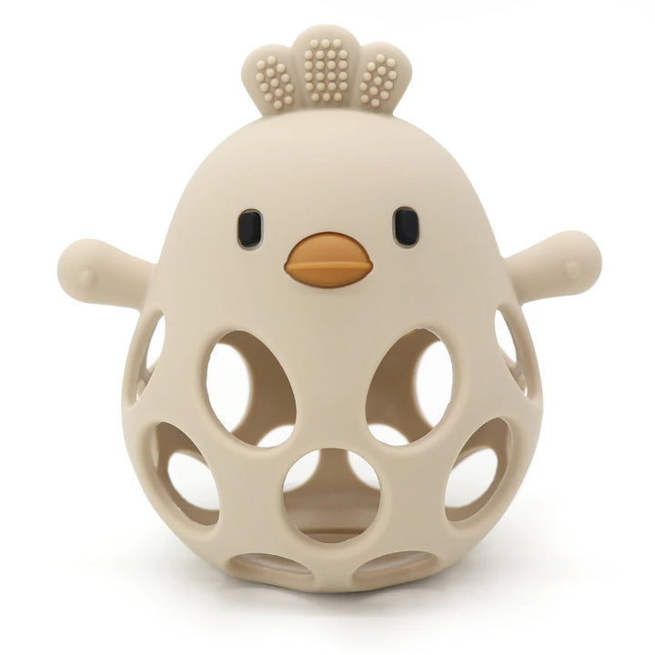1 Pc Baby Silicone Teether Toys Cartoon Chick Shape Baby Toys Hollow Out Baby Care Equipment Chewing Training Baby Products