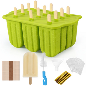 Nueva gran oferta de verano, herramientas para helado con palos de madera, moldes para paletas de silicona, mini molde personalizado para paletas de helado de silicona