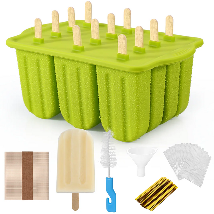 New Summer Hot Sales Ice Cream Tools With Wooden Sticks silicone popsicle molds custom mini silicone ice cream popsicle mold