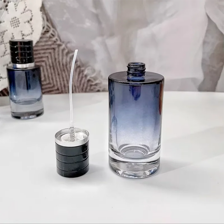 1 Pc 30ml-100ml Gradient Color Portable Glass Refillable Perfume Bottle Cosmetic Container Atomiser Sprayer Travel Cosmetic Tool