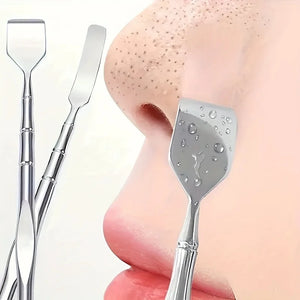 1 Pc Double-Ended Blackhead Remover: Facial Pore Cleanser, Exfoliator, and Massage Tool for Smooth Skin