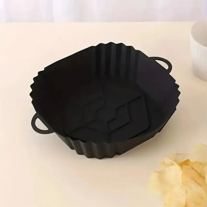 1 Pc Reusable Silicone Air Fryer Liner - Non-Stick, Heat Resistant Foldable Baking Mat
