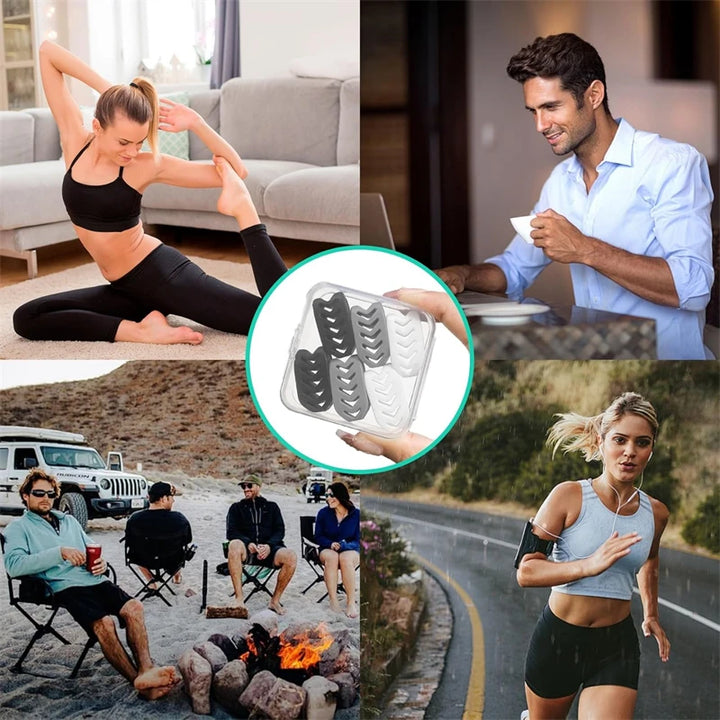 6 Pcs Silicone Jaw Trainer With A Box Line Exerciser Chew Ball Fitness Facial Toner Face Neck Muscle Trainer Chin Cheek Exercise