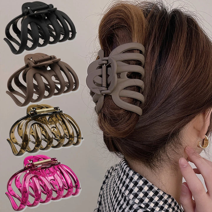 Grandi Artigli per Capelli Neri in Acrilico Fermagli per Capelli Barrette Clip a Granchio Trasparenti Accessori per Capelli da Donna Copricapo Coreano per Acconciature