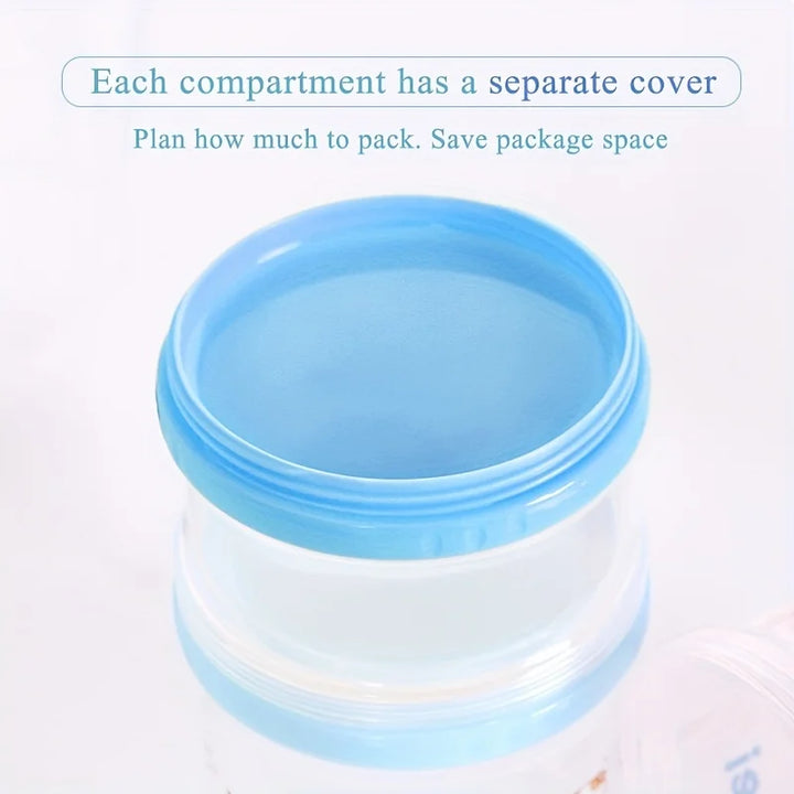 MAMIJOY Baby Milk Powder Box Large Capacity Multi Layer Food Supplement Box Independent 5Grid Layered Milk Powder Box NFH03
