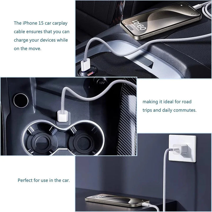 1 Pc-5 Pcs 60W PD USB-C to USB C Fast Charger Cable For Apple iPhone 17 Pro Max 16 15 Plus 14 13 12 11 X XS Type C Quick Charging
