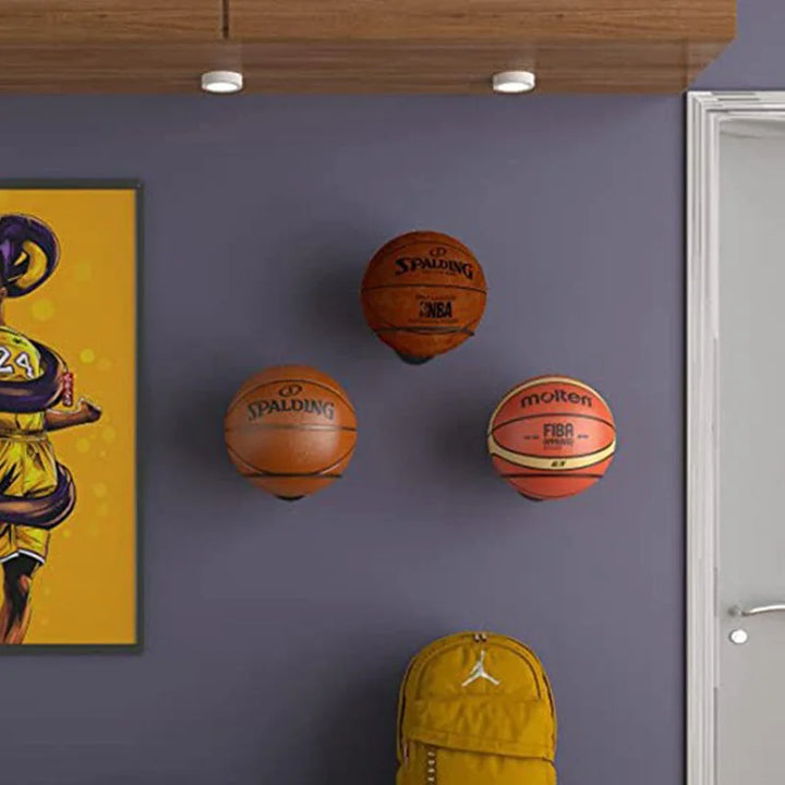 3pcs Basketball Volleyball Soccer Display Holders Home Ball Rack On The Wall Ball Rack Put The Ball Rack Football Display Racks