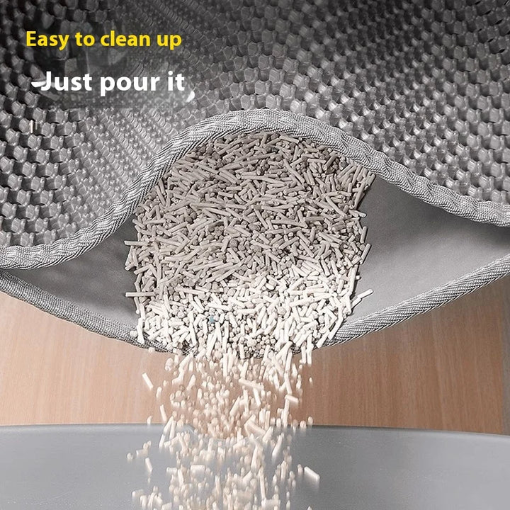 Extra Large Cat Litter Mat Heavy Duty Waterproof 2 Layer Non-Slip Washable Pet Floor Protector Litter Box Sand Stopper