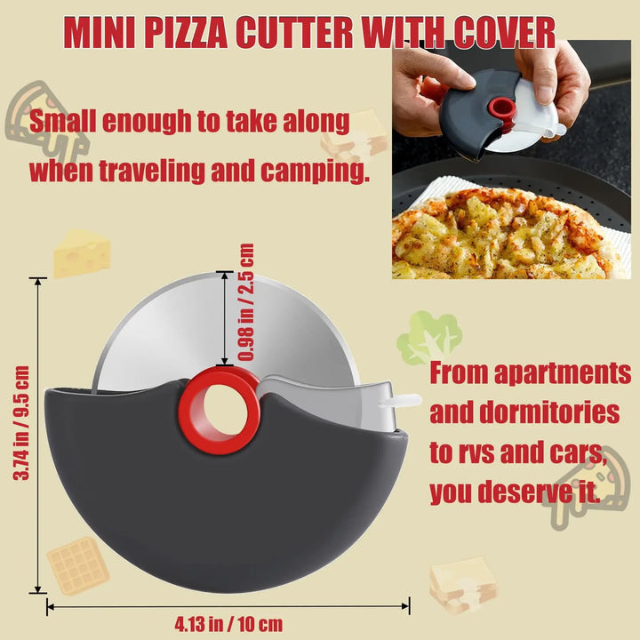 Stainless Steel Roller Cutter Multi-purpose Pizza Cake Dough Slicing Tool Baking Kitchen Accessories with Sharp Blade Wheel