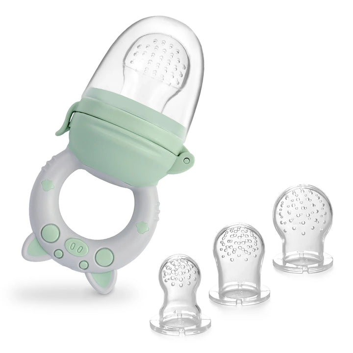 TYRY.HU 4 Pcs/set Silicone Fruit & Vegetable Feeder for Infants and Toddlers 6-36 months Food Grade Teething & Feeding Pacifier