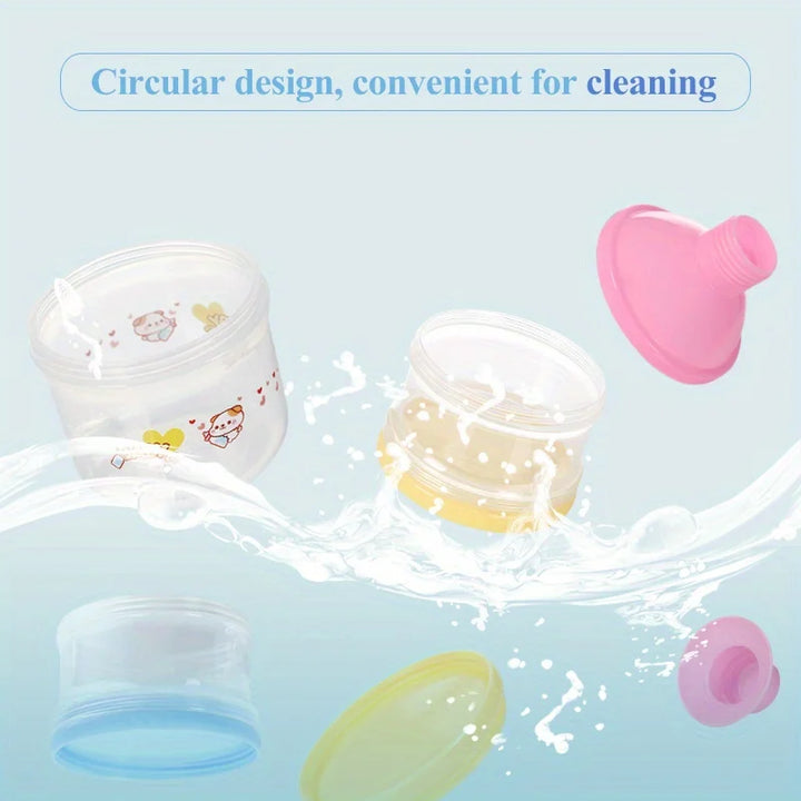 MAMIJOY Baby Milk Powder Box Large Capacity Multi Layer Food Supplement Box Independent 5Grid Layered Milk Powder Box NFH03