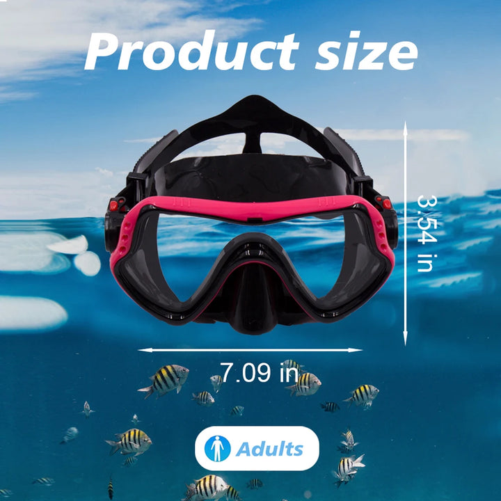 Máscara de buceo para esnórquel profesional, máscara de natación para hombres y mujeres, gafas de buceo impermeables HD, máscaras de esnórquel de silicona