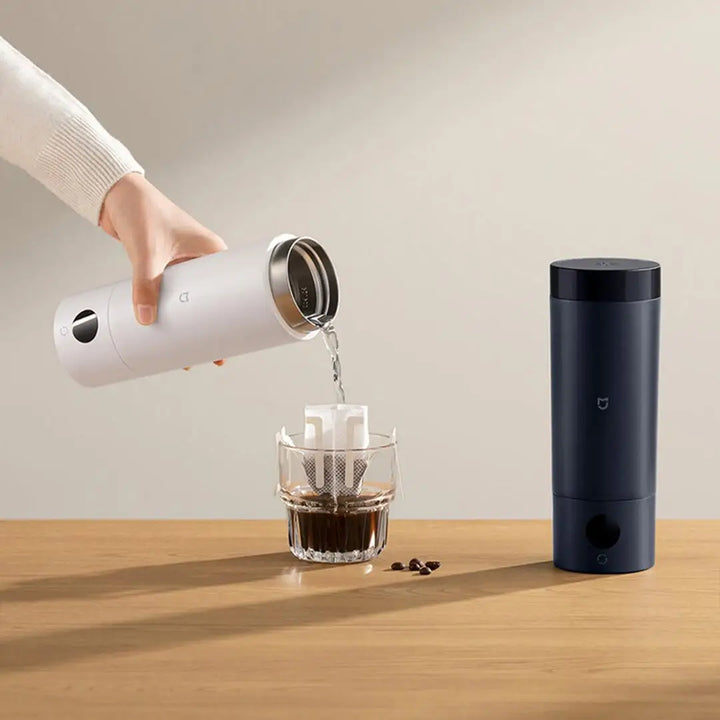 XIAOMI Mijia-hervidor de agua eléctrico portátil, 2 tazas termo, caldera de agua rápida, 2023 ml, hervidor inteligente con aislamiento de temperatura para viaje, novedad de 350