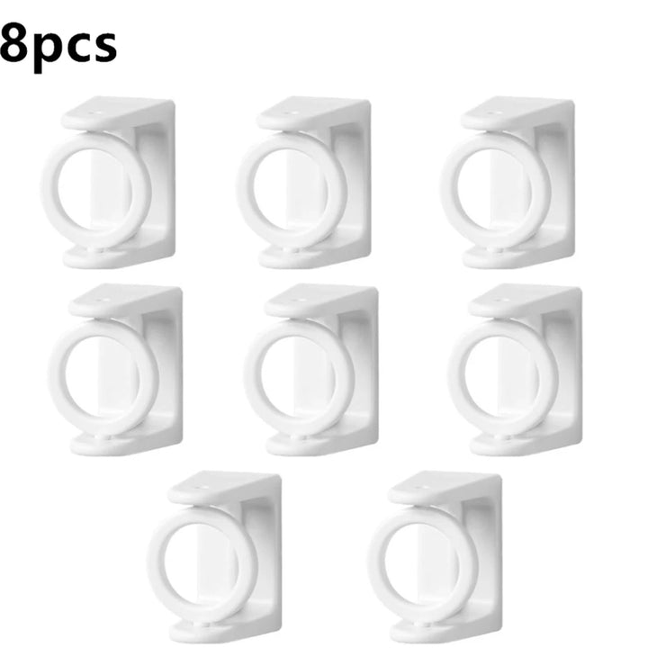 Set of 2/4/8 Self Adhesive Hooks Punch-free Curtain Rod Clip Hook Window Curtains Wall Hanging Holder Household Clamp Fixed Clip