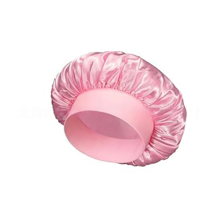 1PC Elastic Wide - Band Satin Bonnet, Women's Hair Care Cap, Multiple Color Options, Perfect for Bathing & Sleeping
