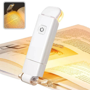 Mini Lâmpada de Leitura Clip Lâmpada LED Pequena Luz Noturna Carregamento USB Brilho Ajustável Proteção para os Olhos Portátil