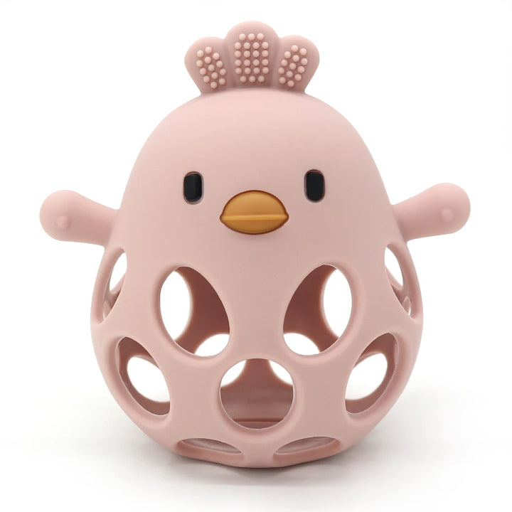1 Pc Baby Silicone Teether Toys Cartoon Chick Shape Baby Toys Hollow Out Baby Care Equipment Chewing Training Baby Products