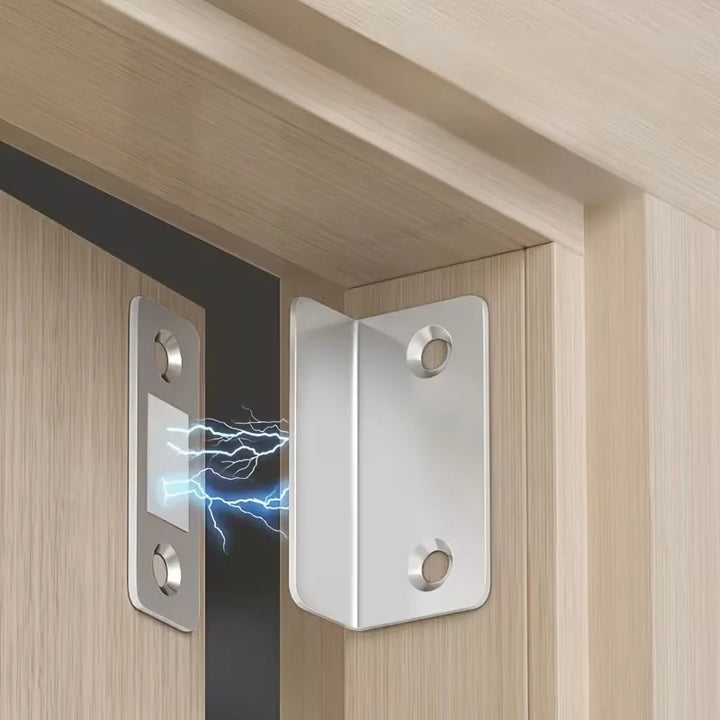 2PCS Alloy Magnetic Door Latches, Invisible Strong Hold & Drill-Free Installation for Cabinets, Wardrobes, Sliding Doors