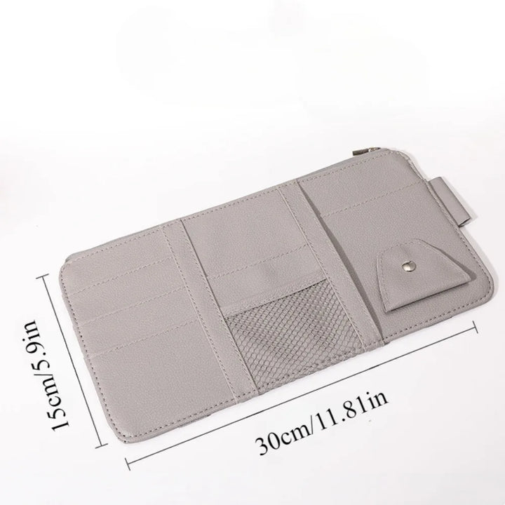 Multifunctional Business Car Leather Car Storage Bag Sunshade Cover Sunglasses Holder Document Storage Car Accessories Gadget