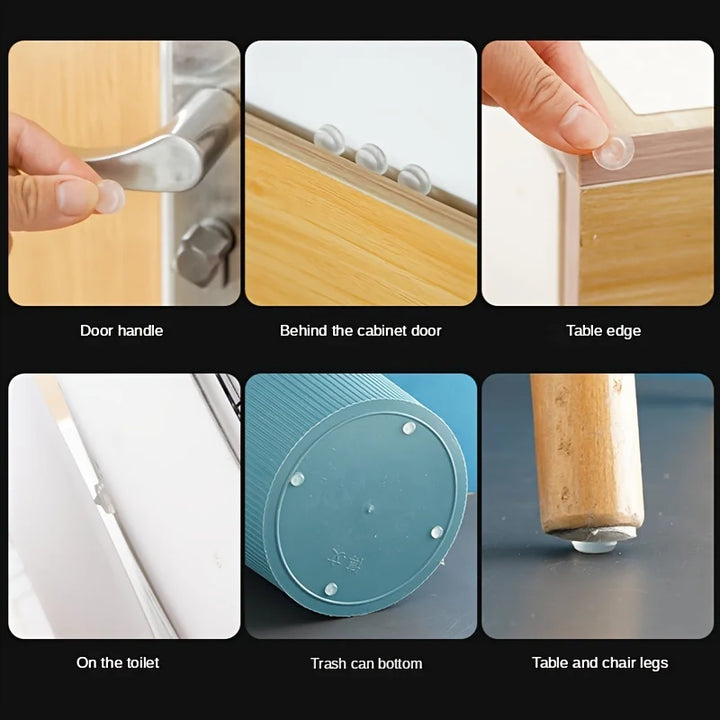 100Pcs Soft Silicone Rubber Anti Slip Bumpers Feet Pads Damper Buffer Cabinet Bumpers Silicone Furniture Pads Drawer Door Pad