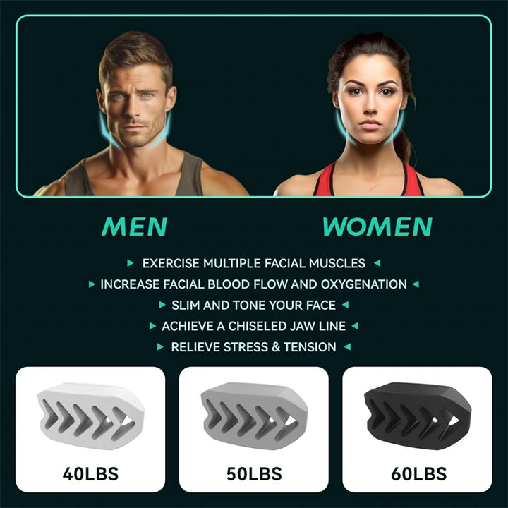 6 Pcs Silicone Jaw Trainer With A Box Line Exerciser Chew Ball Fitness Facial Toner Face Neck Muscle Trainer Chin Cheek Exercise