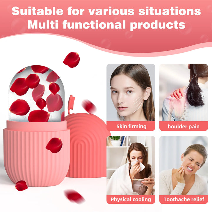 1 Pc silicone face ice cube mold for Beauty and Skin Care silicon face ice roller