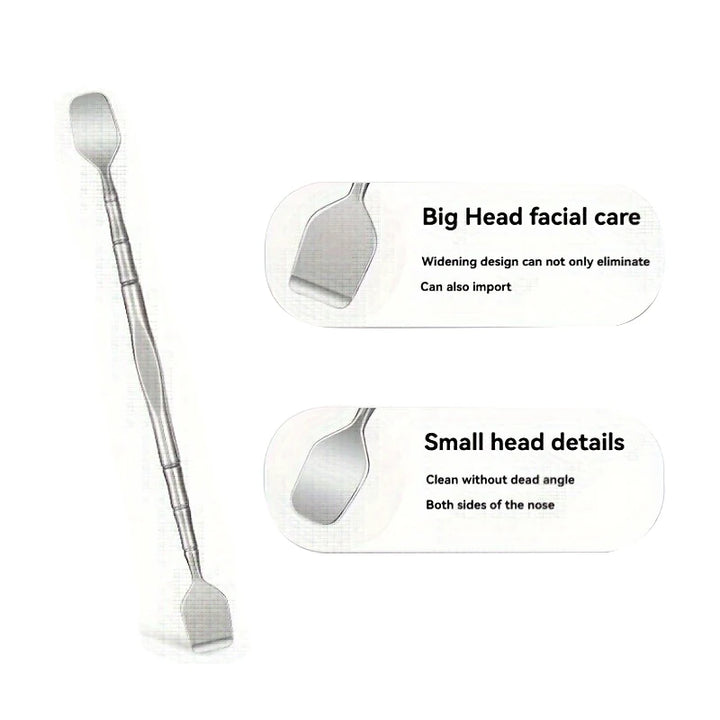 1 Pc Double-Ended Blackhead Remover: Facial Pore Cleanser, Exfoliator, and Massage Tool for Smooth Skin