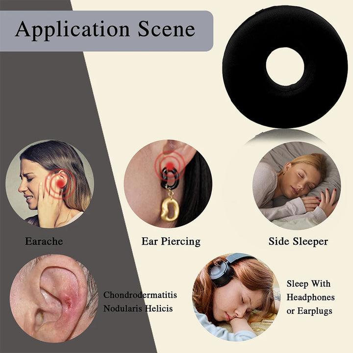 Ear Piercing Pillow for Side Sleepers, CNH and Ear Pain Ear Inflammation,with an Ear Hole Sleeping Pillow, Ear Guard Pillow