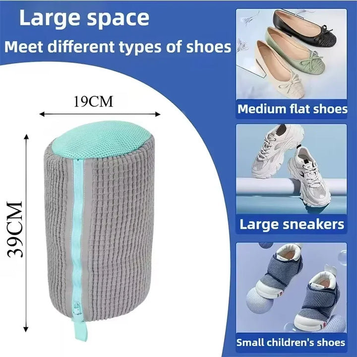 Durable Shoe Washing Machine Bag for All Shoe Types with Zipper for Sneakers and Casual Shoes Laundry  Reusable Shoe Wash Bag