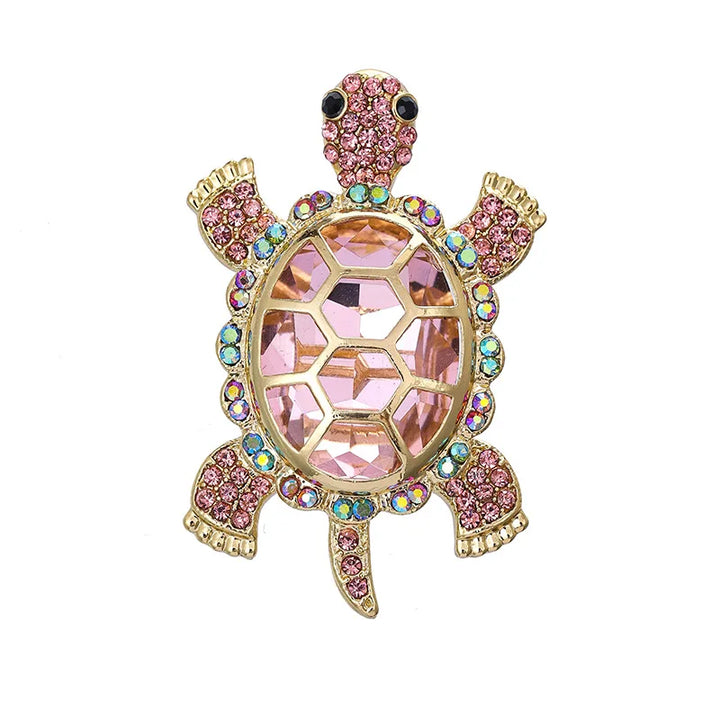 SKEDS-broches brillantes con diamantes de imitación de tortuga para hombre y mujer, insignias de serie de animales de alta calidad, regalo de joyería