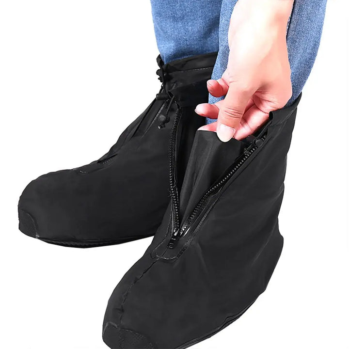 Zapatos para la lluvia para acampar al aire libre, antideslizantes, plegables, para ciclismo, impermeables, reutilizables, protección contra la lluvia, cubiertas para zapatos