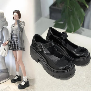 Sapatos Lolita Mulheres Estilo Japonês Mary Jane Vintage Meninas Salto Alto Plataforma Estudante Universitário Tacones Mujer Escarpins Chaussures