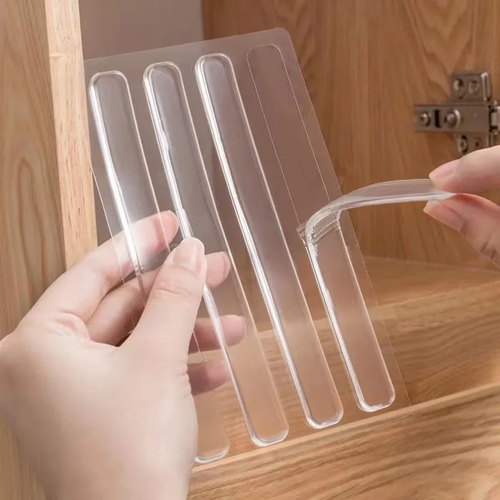 Invisible Self Adhesive Buffer Pads Silicone Door Stopper Cabinet Bumpers Wall Protector Furniture Refrigerator Anti-crash Pad