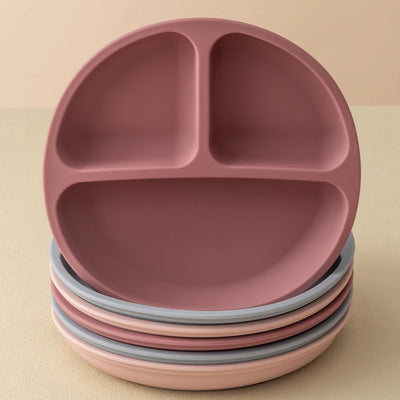 1 Pc Baby Sucker Silicone Dining Plate BPA Free Children Dishes Suction Toddle Training Tableware Kids Feeding Bowls Baby Stuff