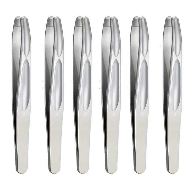 Premium Round Head Tweezers for Eyebrow & Facial Hair Removal Seamless Clips Short Hair Precision Beard Clip