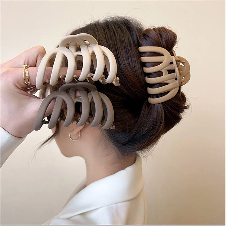 Grandi Artigli per Capelli Neri in Acrilico Fermagli per Capelli Barrette Clip a Granchio Trasparenti Accessori per Capelli da Donna Copricapo Coreano per Acconciature