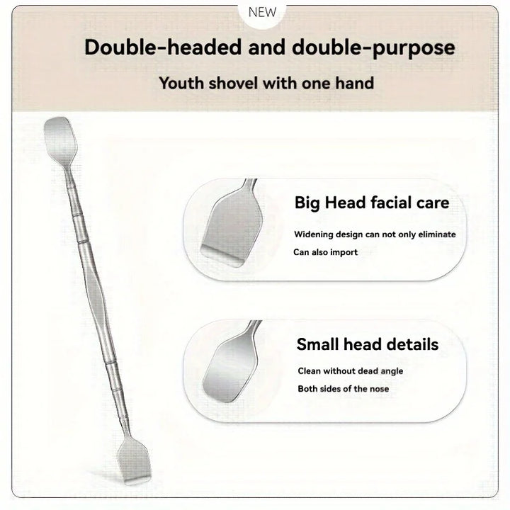 1 Pc Double-Ended Blackhead Remover: Facial Pore Cleanser, Exfoliator, and Massage Tool for Smooth Skin