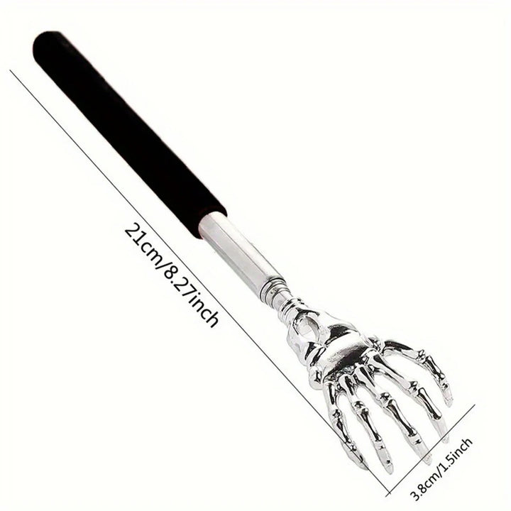 silvery Telescopic Back Scratcher, Portable Extendable Stainless Steel Scratchers for Men Women, Mothers Gifts,Gifts For Men,G