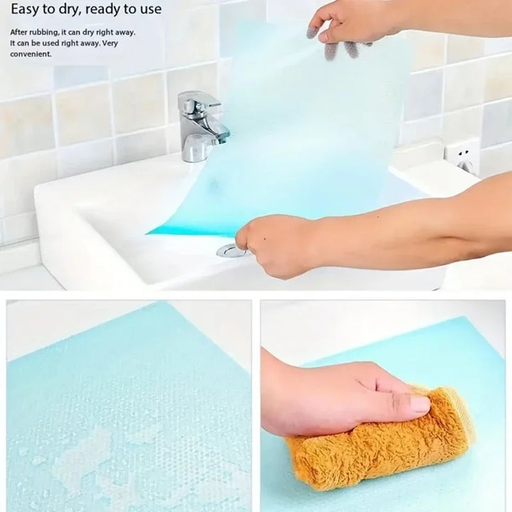 4 Pcs EVA Waterproof Refrigerator Liner Mat Washable Mildew Kitchen Pad Anti-Oil Cabinet Drawer Placemat Heat-Insulated Fridge Mat