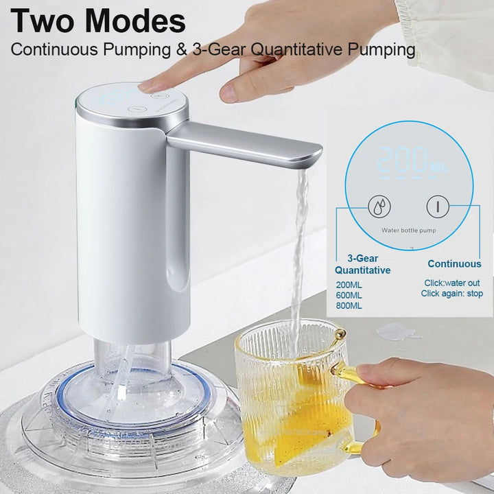 Electric Water Gallon Bottle Pump Foldable Automatic Water Dispenser 19 Liters Bottle Rechargeable Desktop Drinking Water Pump