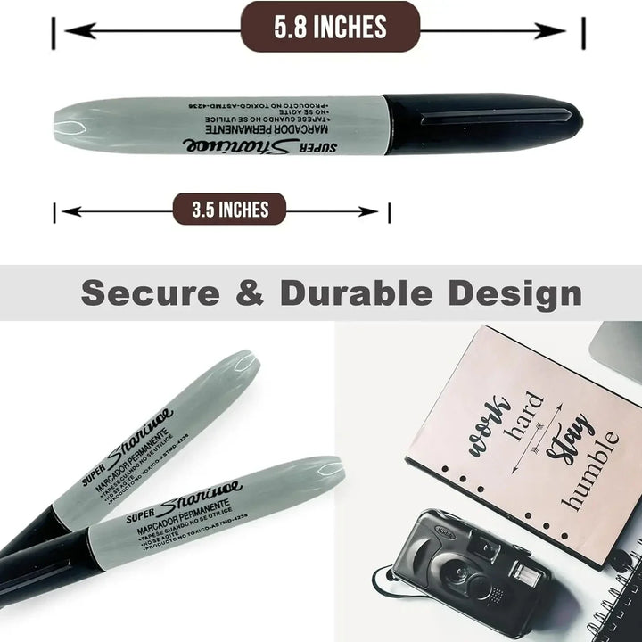 Creative Fake Red Black Marker Pen Hidden Compartment Sight Diversion Safe For Home Office Hide Necklace Money Small Valuables