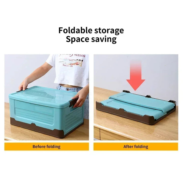 Camping Storage Box Folding Multifunction Space-Saving Plastic Sundries Storages Car Backup Organizer Portable High-Capacity Box