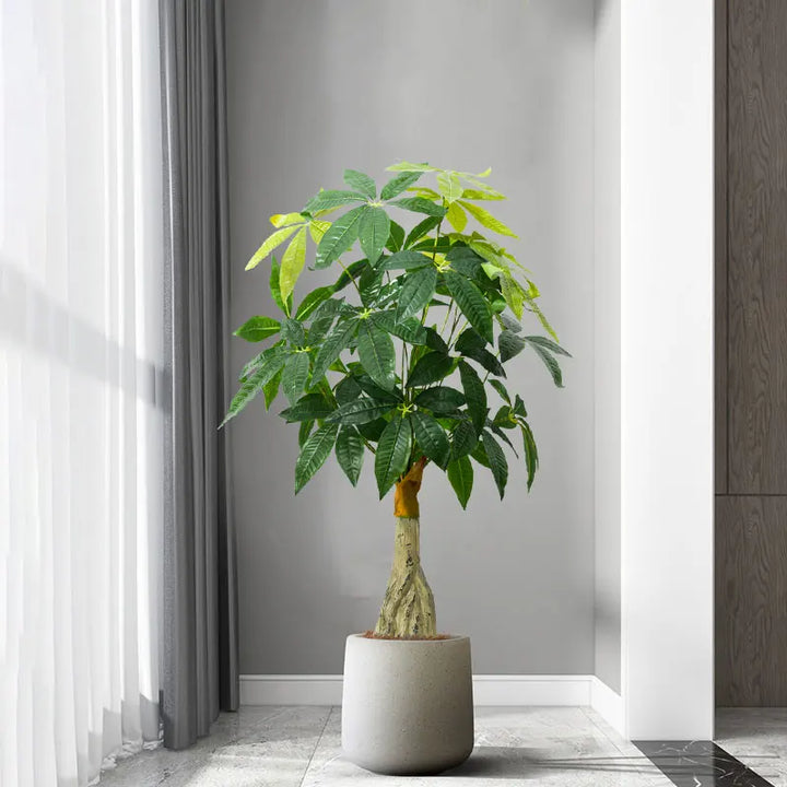 95cm Large Artificial Plants Fake Monstera Tree Plastic Palm Leaves Tropical Green Lucky Tree For Home Garden Outdoor DIY Decor