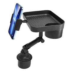 Car Cup Phone Holder Stand Mount Tray 360 Degree Rotation Table Slot Food Organized