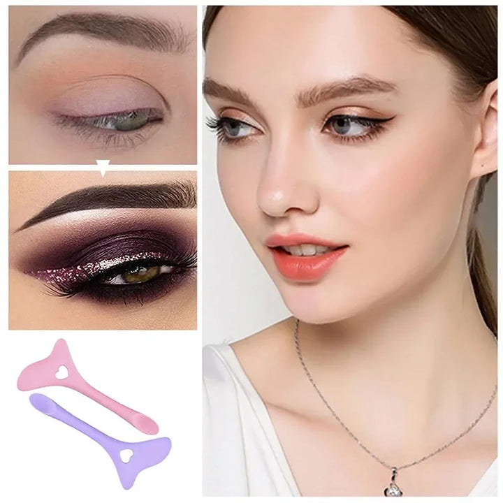 Wholesale Multi-functional Eyeliner Stencil Wing Tips Silicone Eyeliner Aid Drawing Lipstick Wearing Aid Reusable Makeup Tools