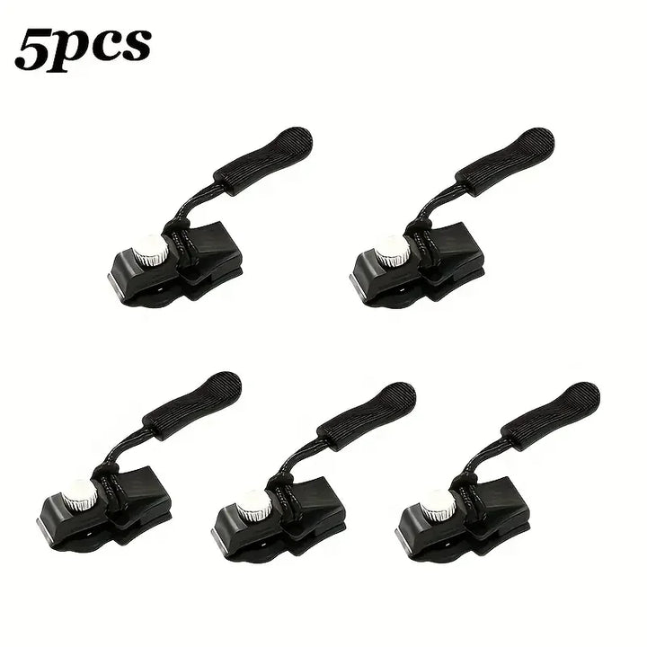 5 Pcs Zipper Repair Kit - Detachable Zipper Pulls for Bags, Coats, Clothes, Shoes, No Tools Needed, Replacement Zipper Heads