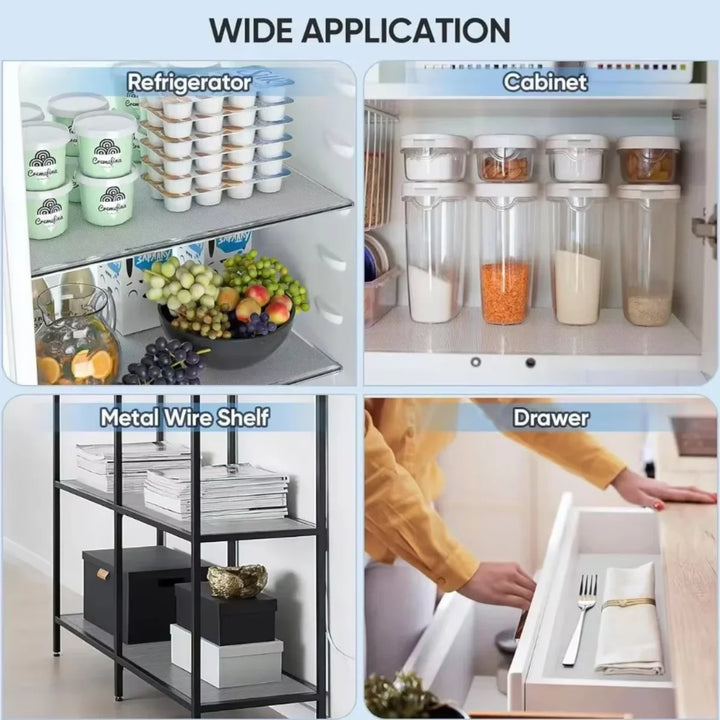 30/60cm 1.5/5M Drawer Mat Shelf Cover Liners Non-Slip Waterproof Closet Placemat Table Pad Cabinet Oil-proof Liners Non-Adhesive