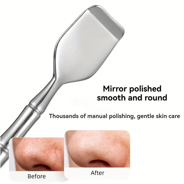 1 Pc Double-Ended Blackhead Remover: Facial Pore Cleanser, Exfoliator, and Massage Tool for Smooth Skin